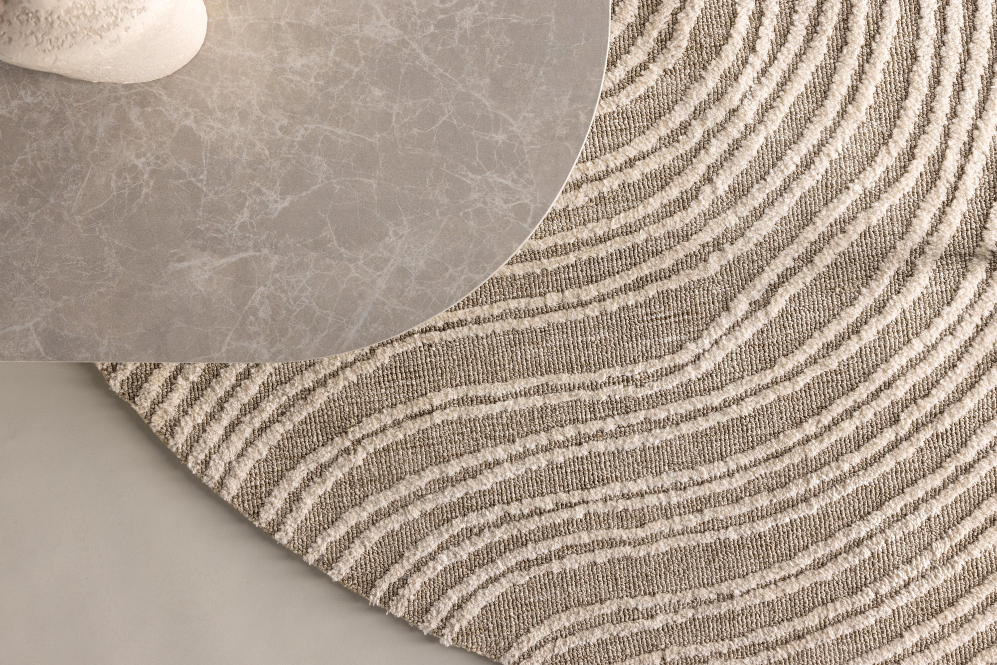 Chaska Vloerkleed Rond 200x200cm - Beige