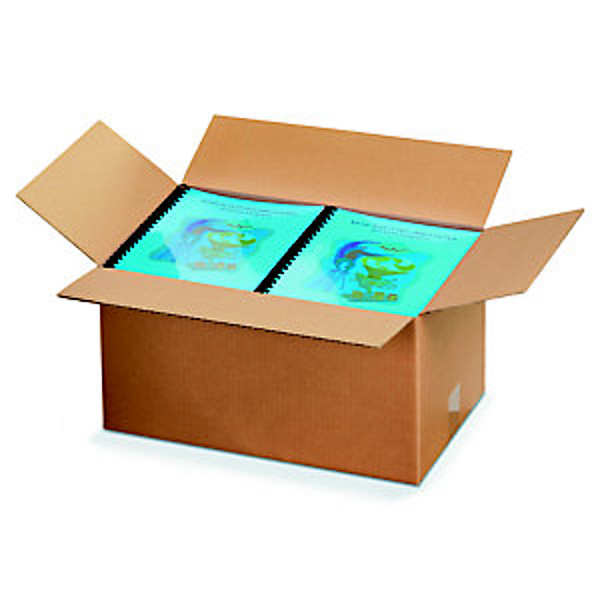 RAJA Caisse américaine carton simple cannelure - L. Int. 35 x l.22 x h.20 cm - Kraft brun - Lot de 25