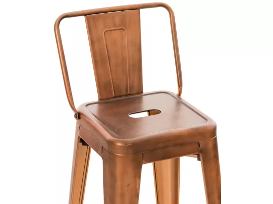 Lot de 2 tabourets métal cuivre 44 x 43 x 96 cm 10_0001008