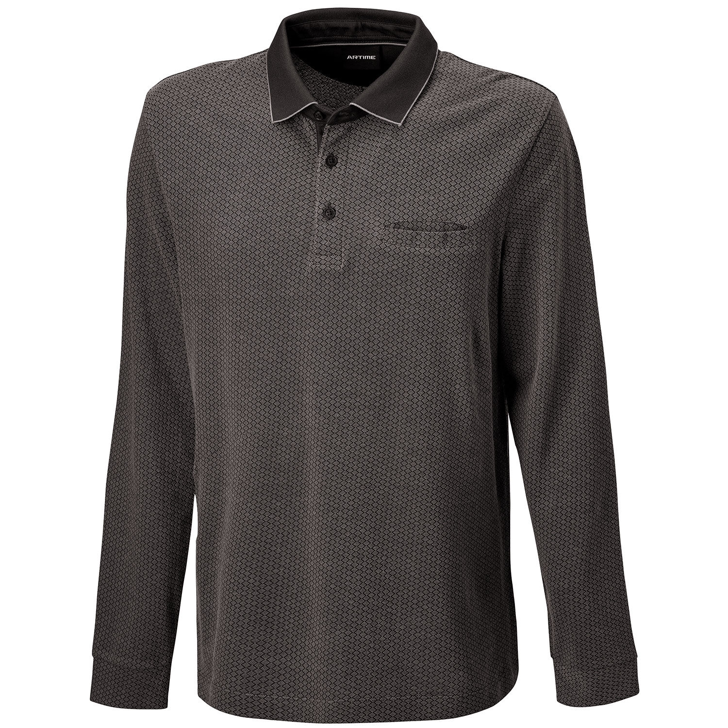 Herren Langarm-Poloshirt aus Baumwolle