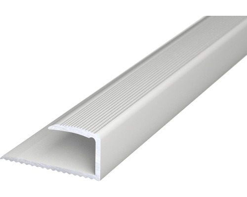 Randprofiel 7-9 mm aluminium zilver 13x28x900mm