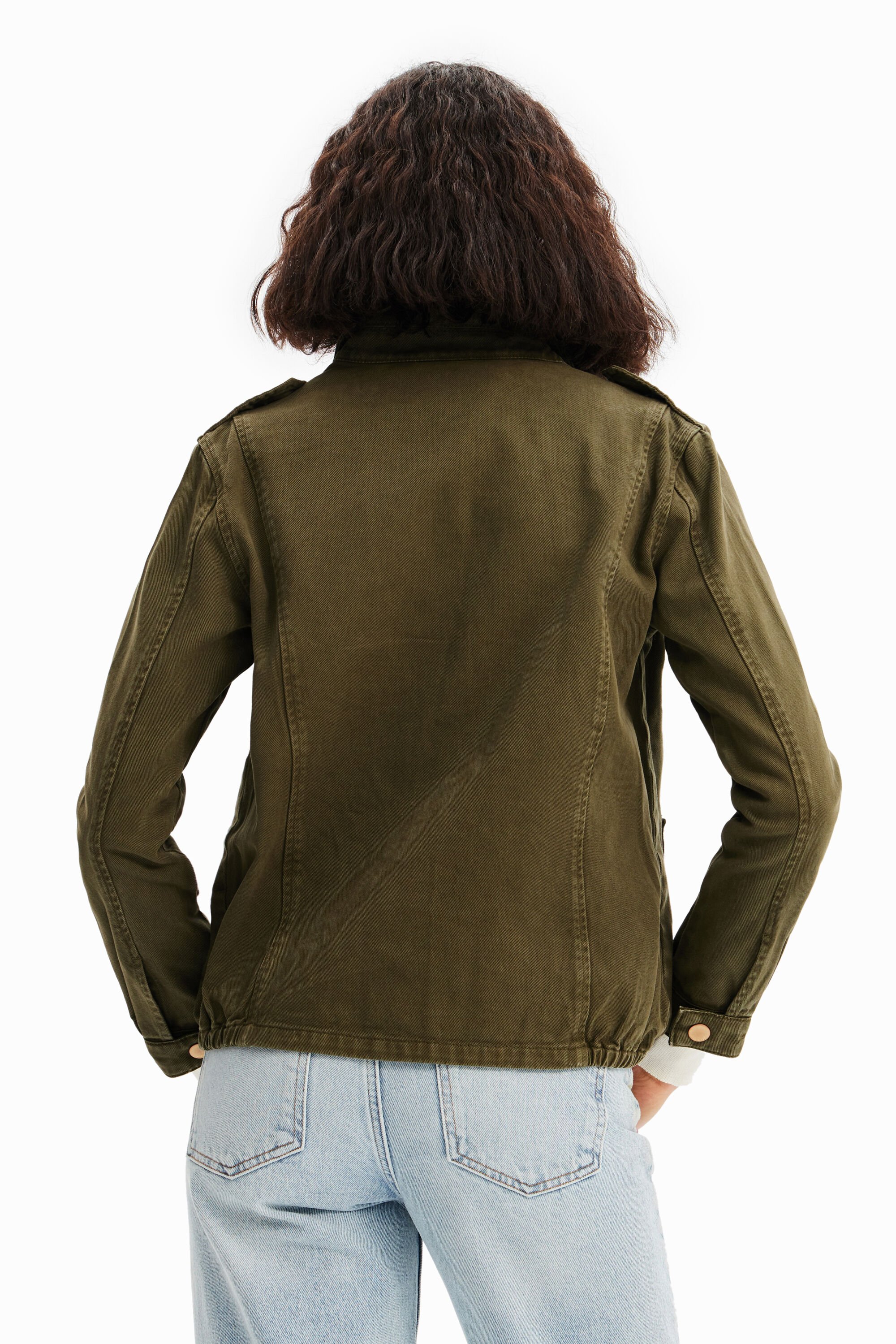 Parka courte brodée