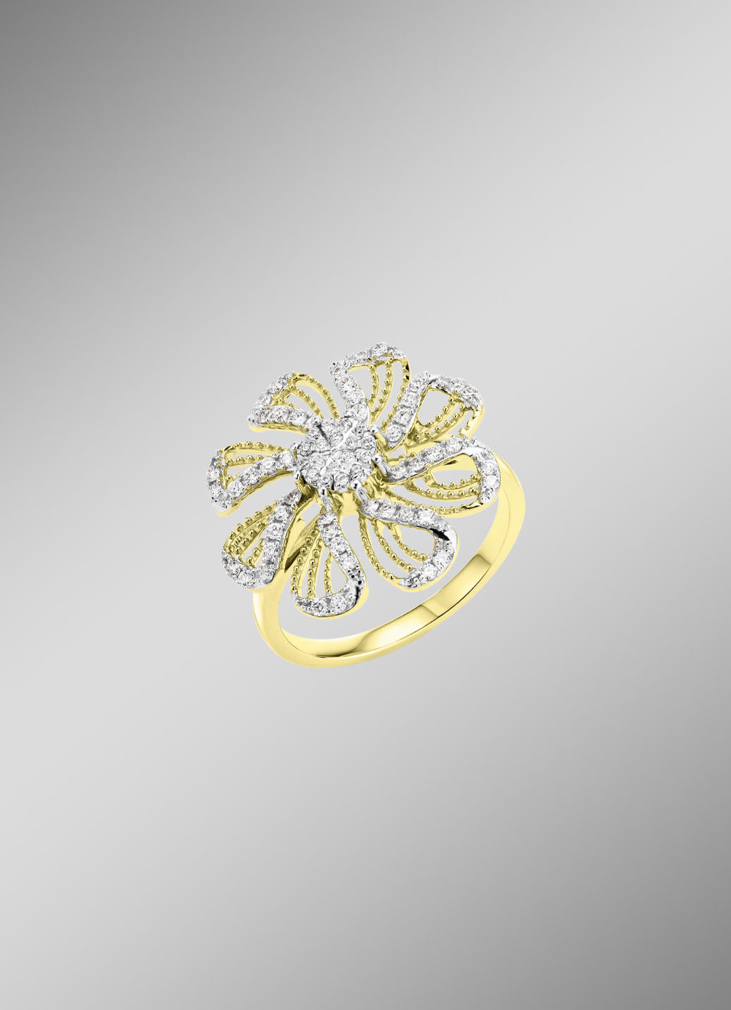 Damenring im Blumendesign