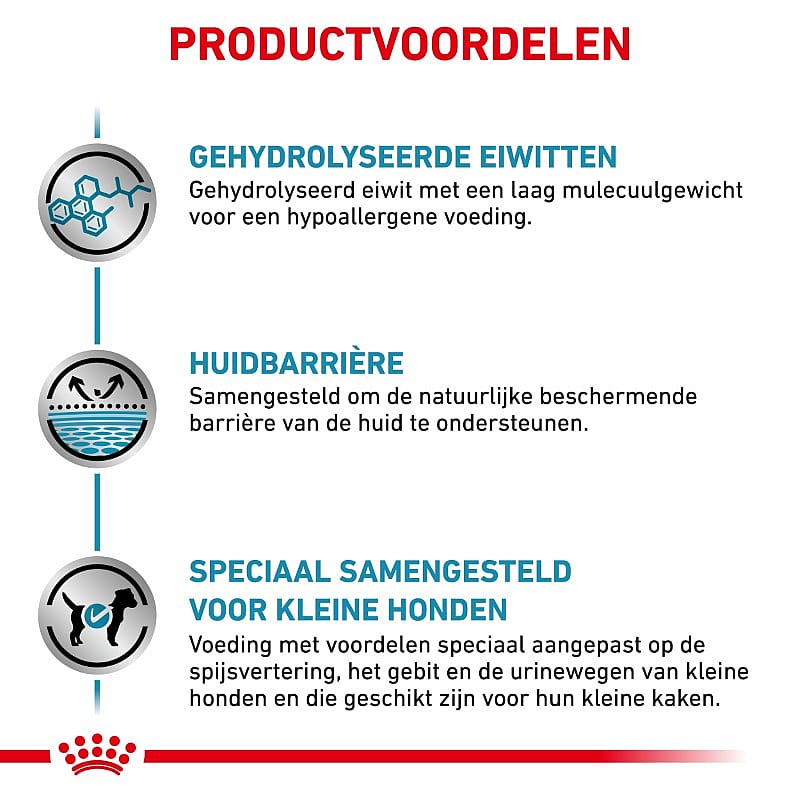 Royal Canin® Hypoallergenic - Hondenvoer voor kleine volwassen honden gevoelig voor bepaalde voedingsstoffen.