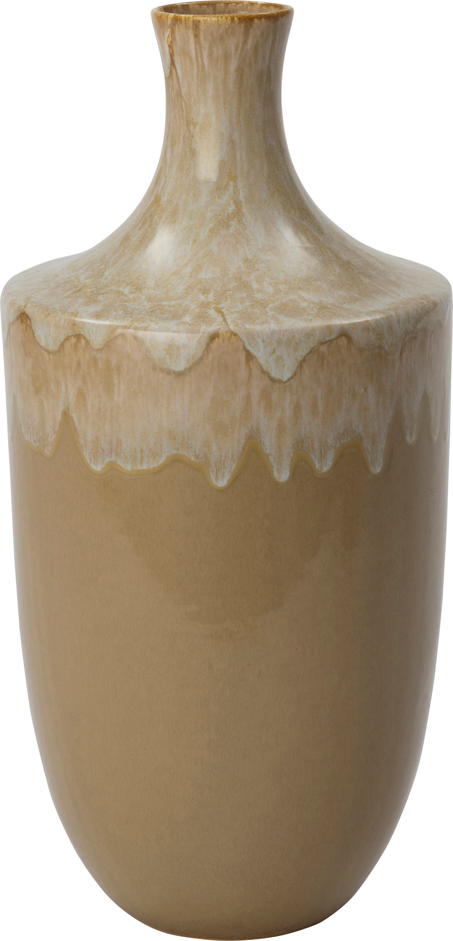 Intratuin vaas Novi beige / crème D 25 H 50 cm