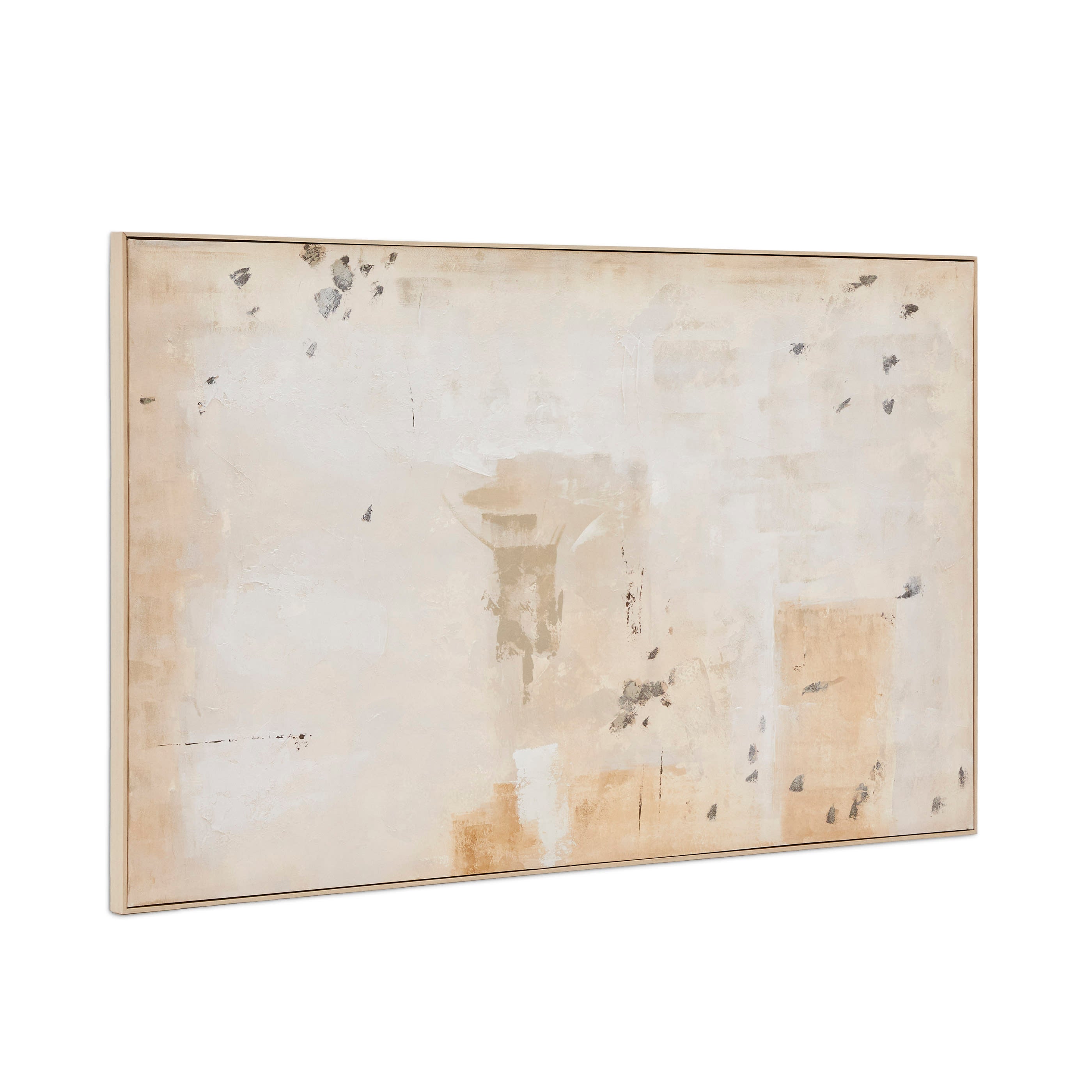 Kave Home - Abstract schilderij Silpa donkerbeige 200 x 120 cm