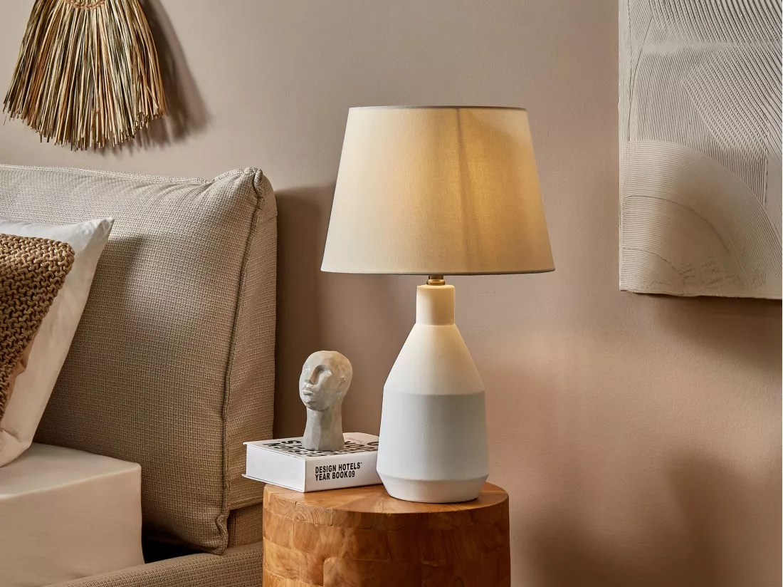 Lampe à poser LAMBRE Céramique Blanc