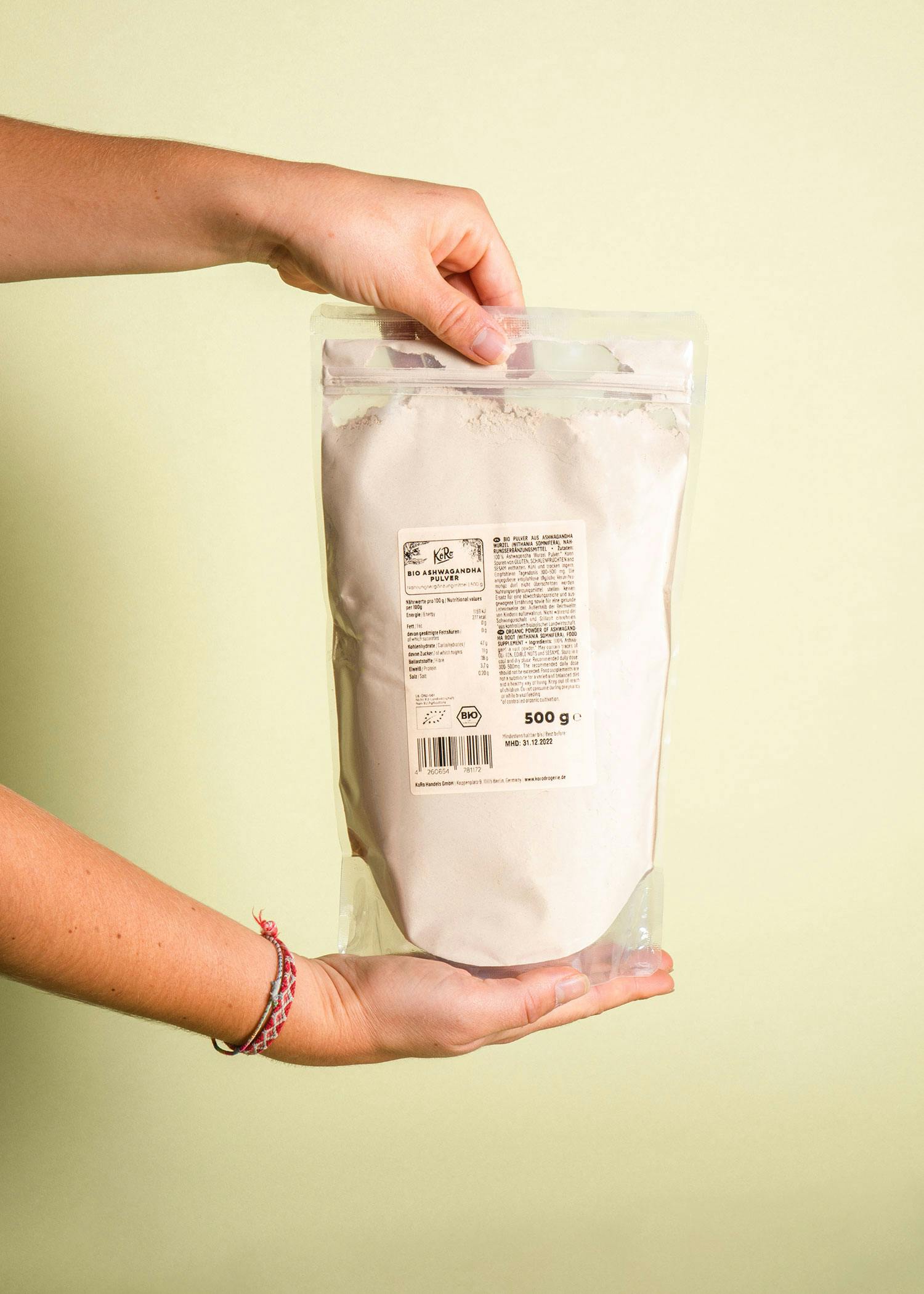 Bio Ashwagandha Pulver 500 g