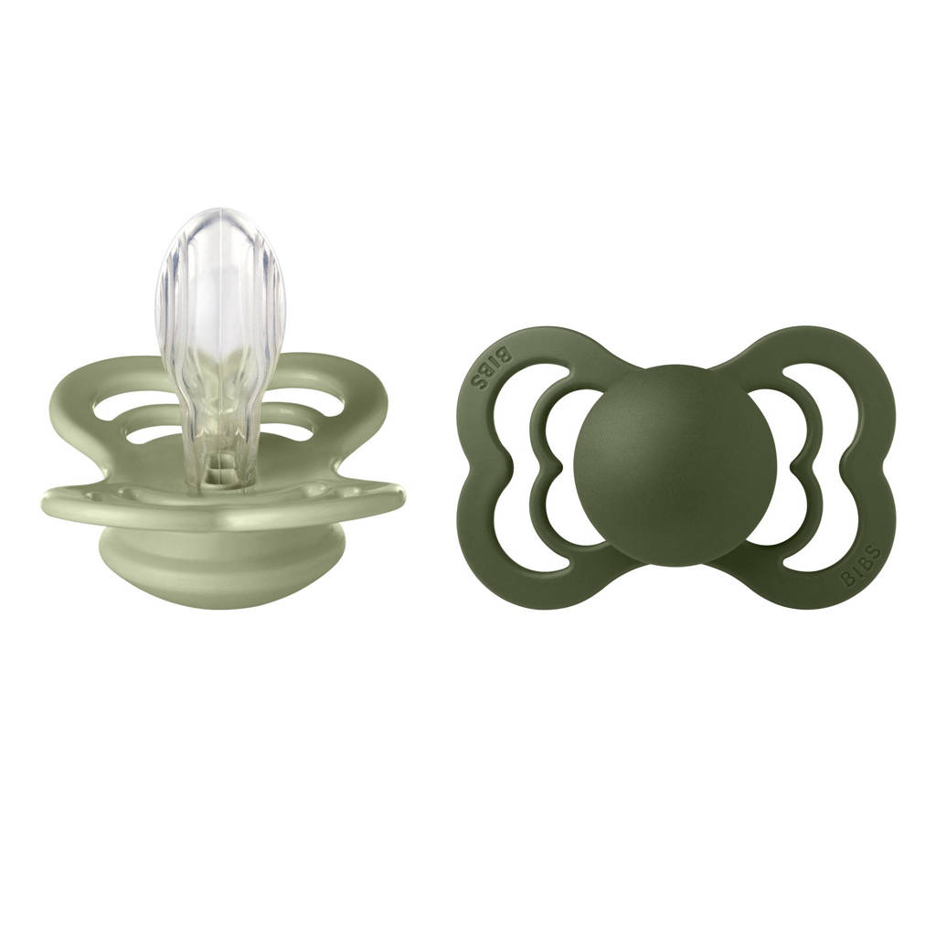 fopspeen - maat 2 - Sage / Hunter Green (2 stuks)