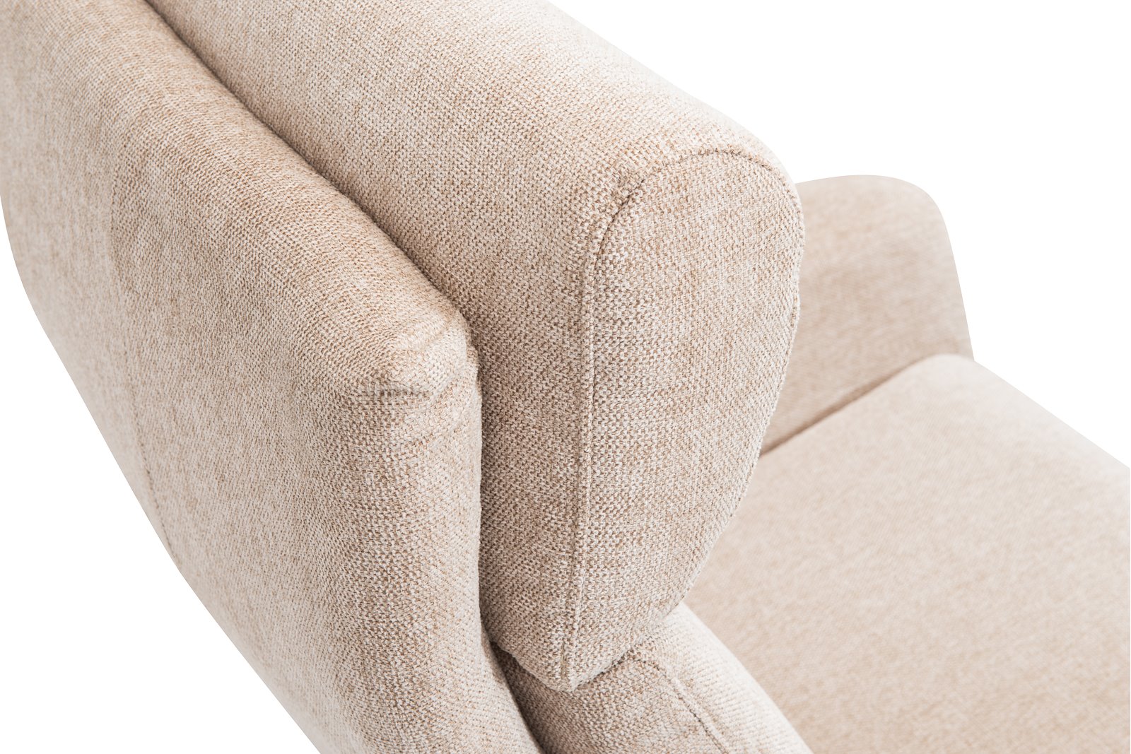 Leo lenestol Tekstil Brego 3590 beige med polaris sokkel i sort. Medium