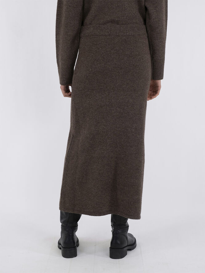Neo Noir Ashanti Knit Skirt Brown melange