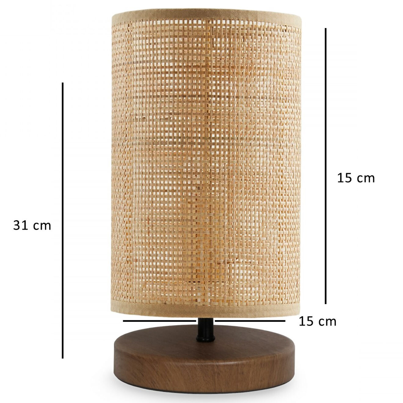 Opviq Lampe de table Ayd crème - D.15x24 cm