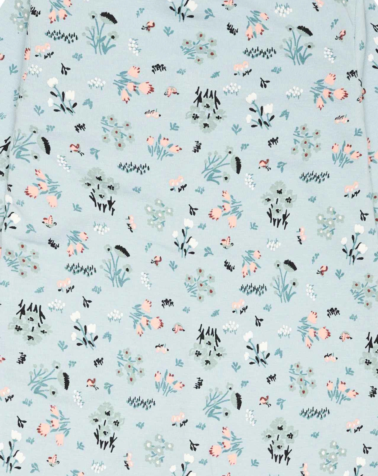 Langarm-Strampler BIRD'S TWITTERING SWEET in sterling blue