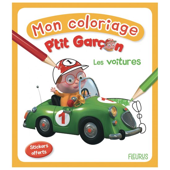 P'tit Garçon coloriage   Les voitures        de               Fleurus