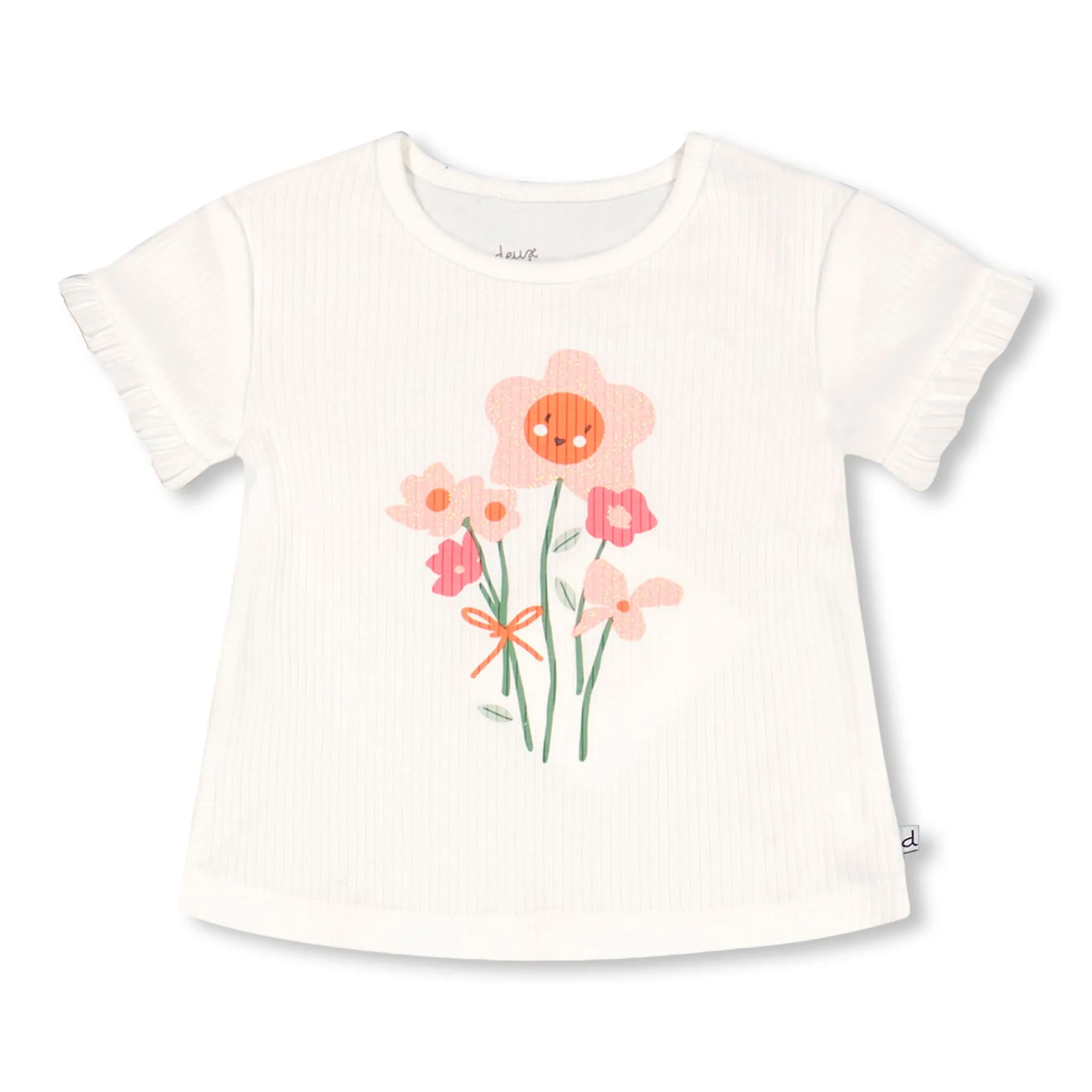 Deux par Deux T-shirt Côtelé Jasmin 12-18mois