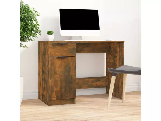 Bureau Chêne fumé 100x50x75 cm Bois d'ingénierie