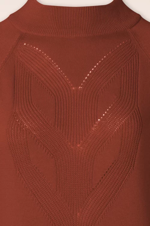 Blutsgeschwister Braided and Easy gebreide jurk in spicy me brown