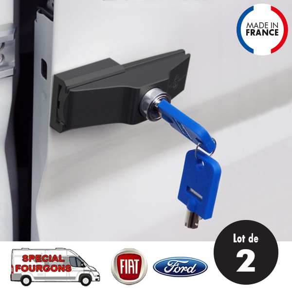 Lot de 2 Verrous IMC Portes Arrière et Latérale Fourgon noirs