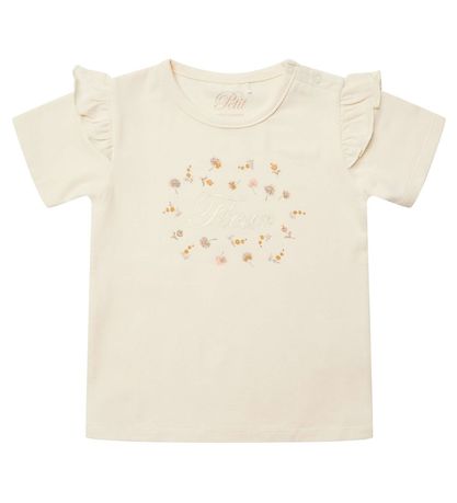 Petit by Sofie Schnoor T-Shirt - Penelope - Off White m. Blume
