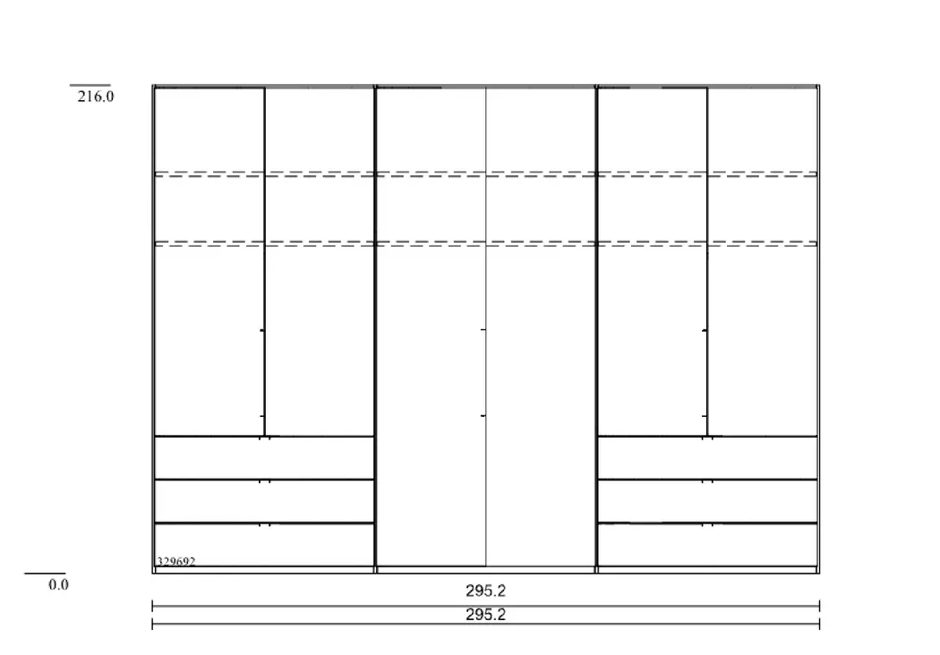 Kleiderschrank Loft 300 x 216 cm