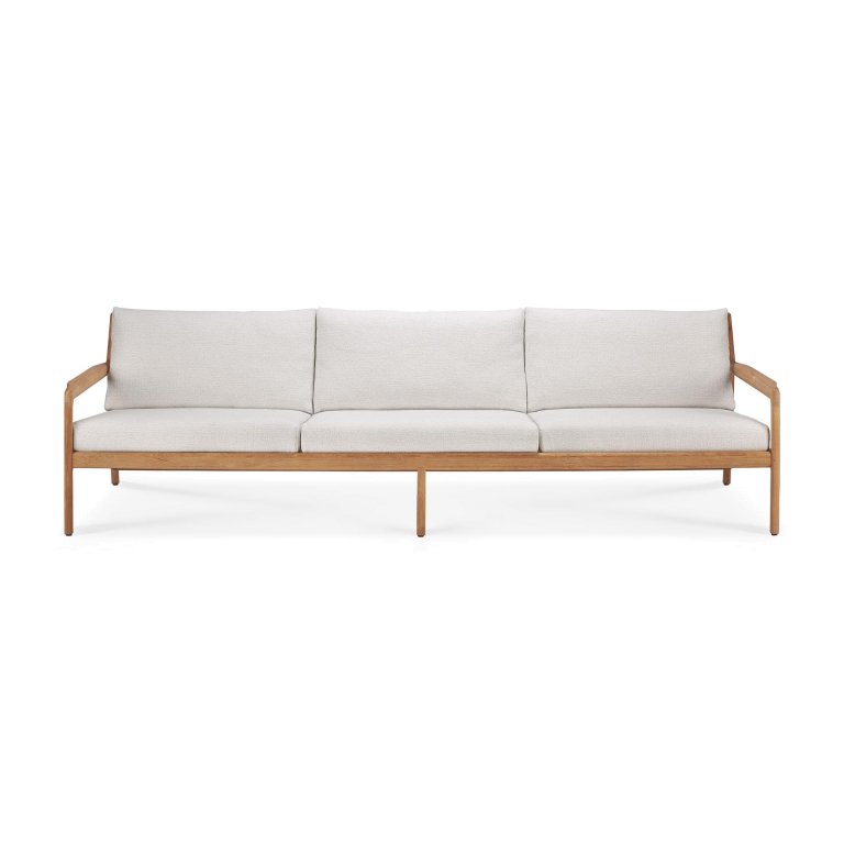 Ethnicraft Jack outdoor tuinbank 265 teak gebroken wit