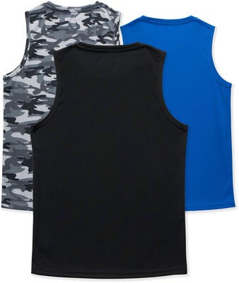 Hyperfied Bounce Tank Top 3-pack, Black/Camo Black/Blue