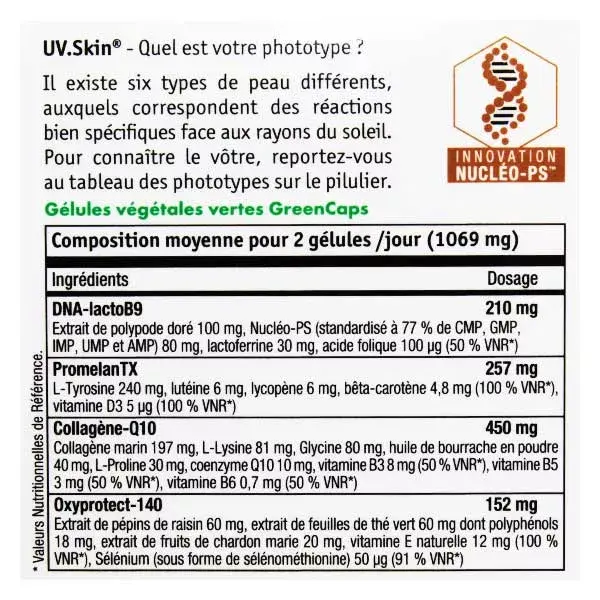 NHCO UV.Skin solaire protection cellulaire 56 gélules