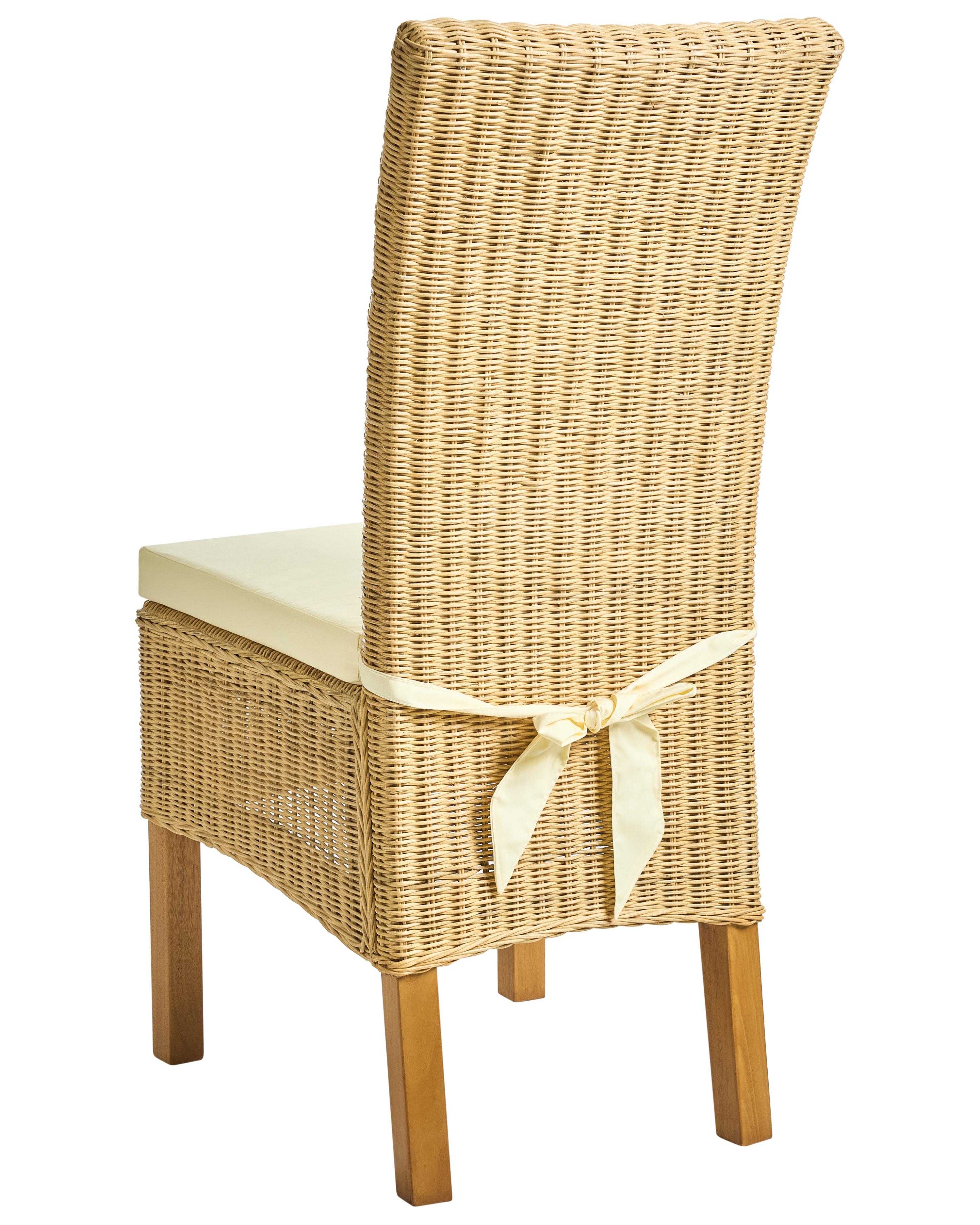 Set van 2 eetkamerstoelen ANDES Rotan Natuurlijk