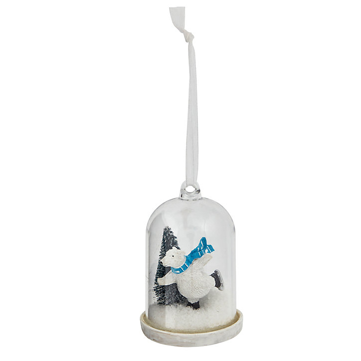 Boule de noel figurine Ours polaire sur skate
