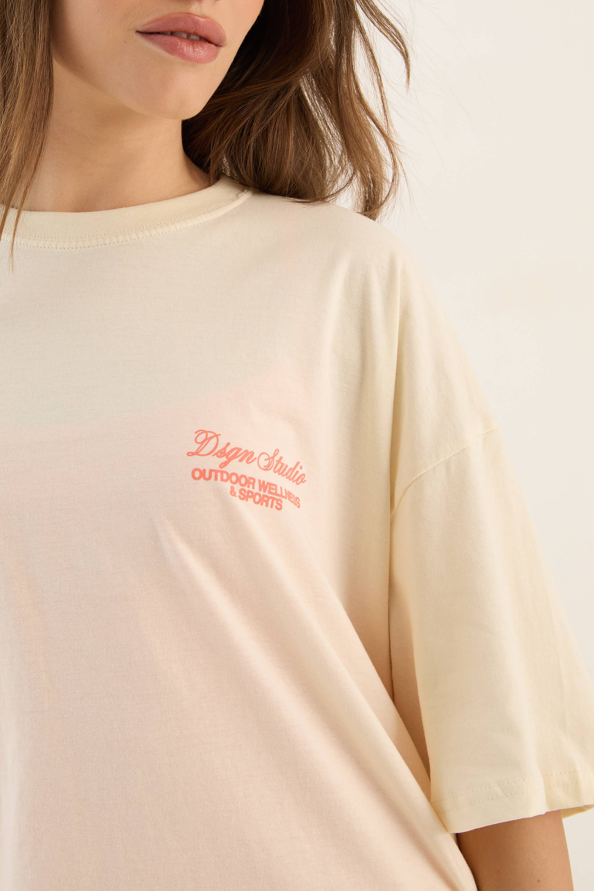 T-shirt Oversize Imprimé Bien-être En Plein Air Et Sports Dsgn Studio