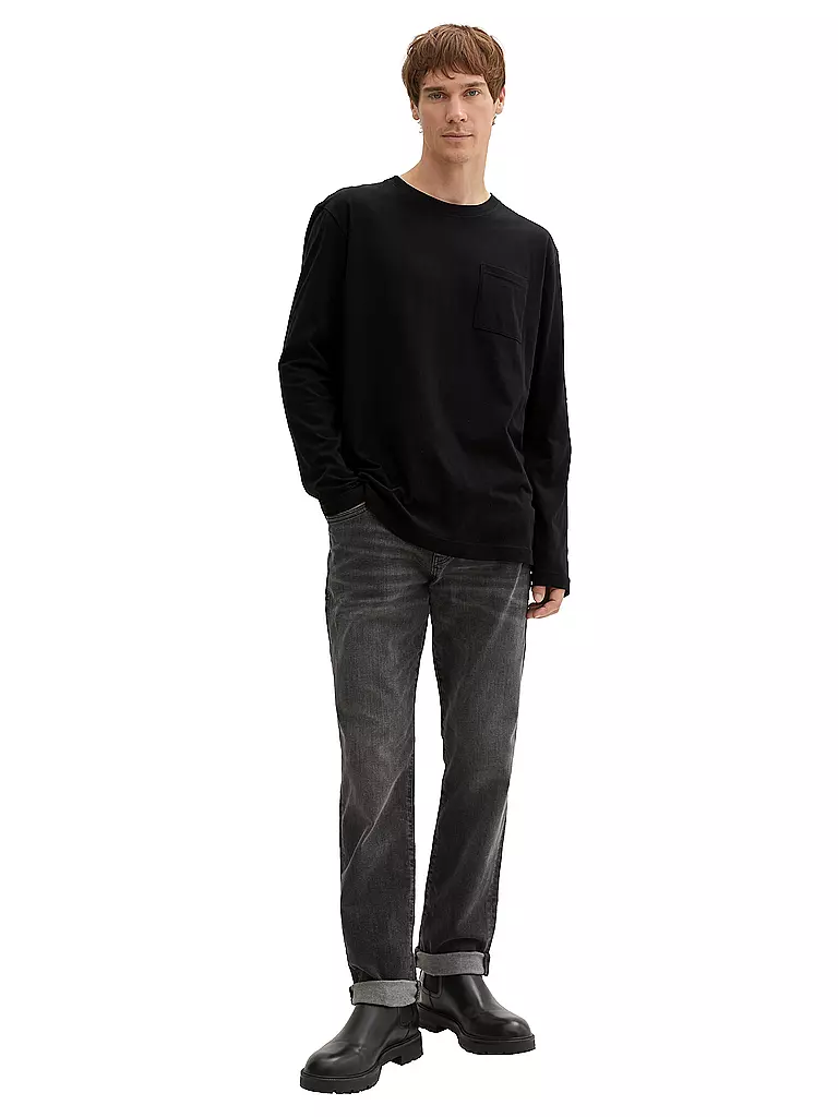 TOM TAILOR Langarmshirt schwarz