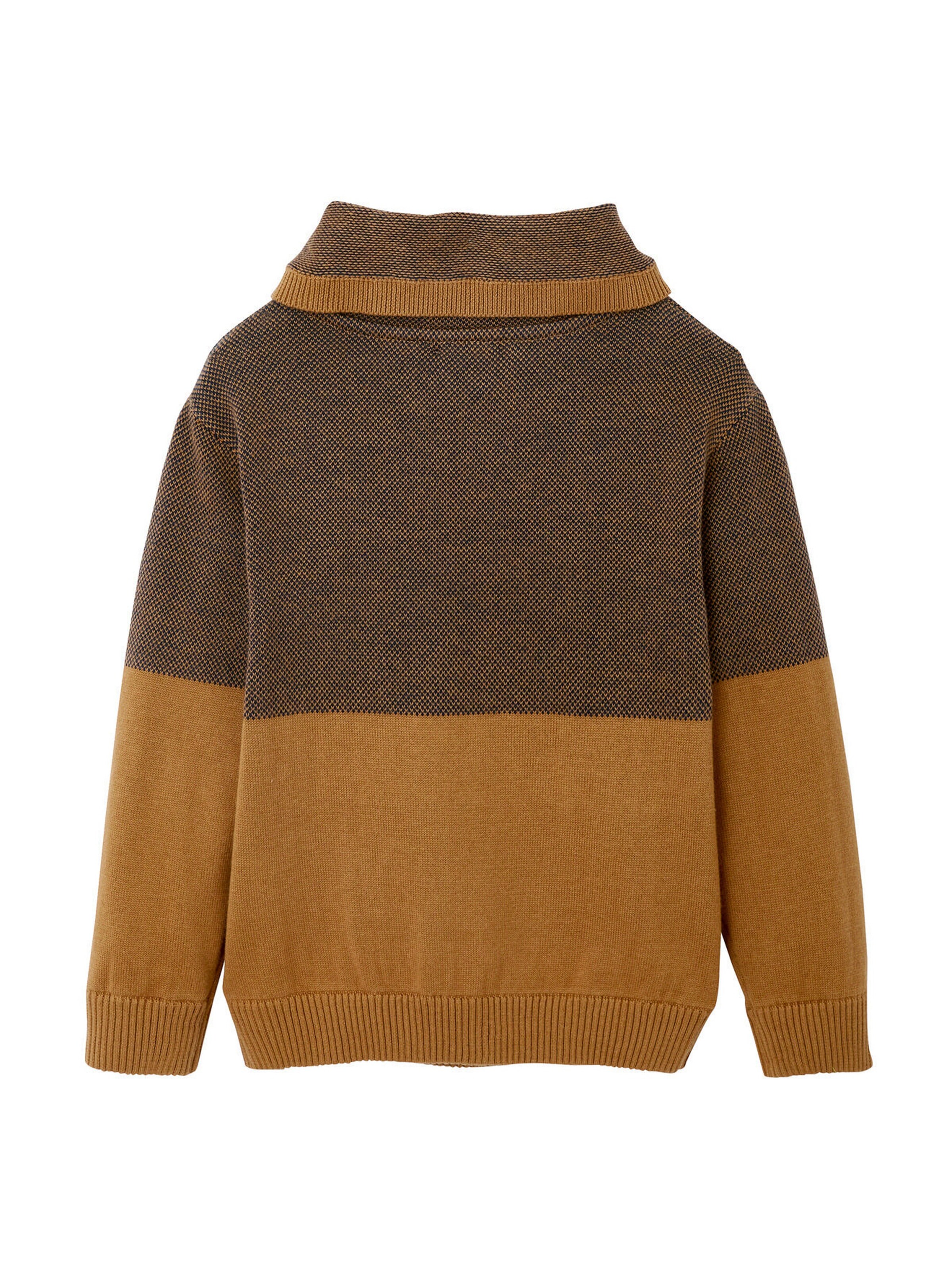 Vertbaudet Jungen Pullover mit Kragen hellbraun