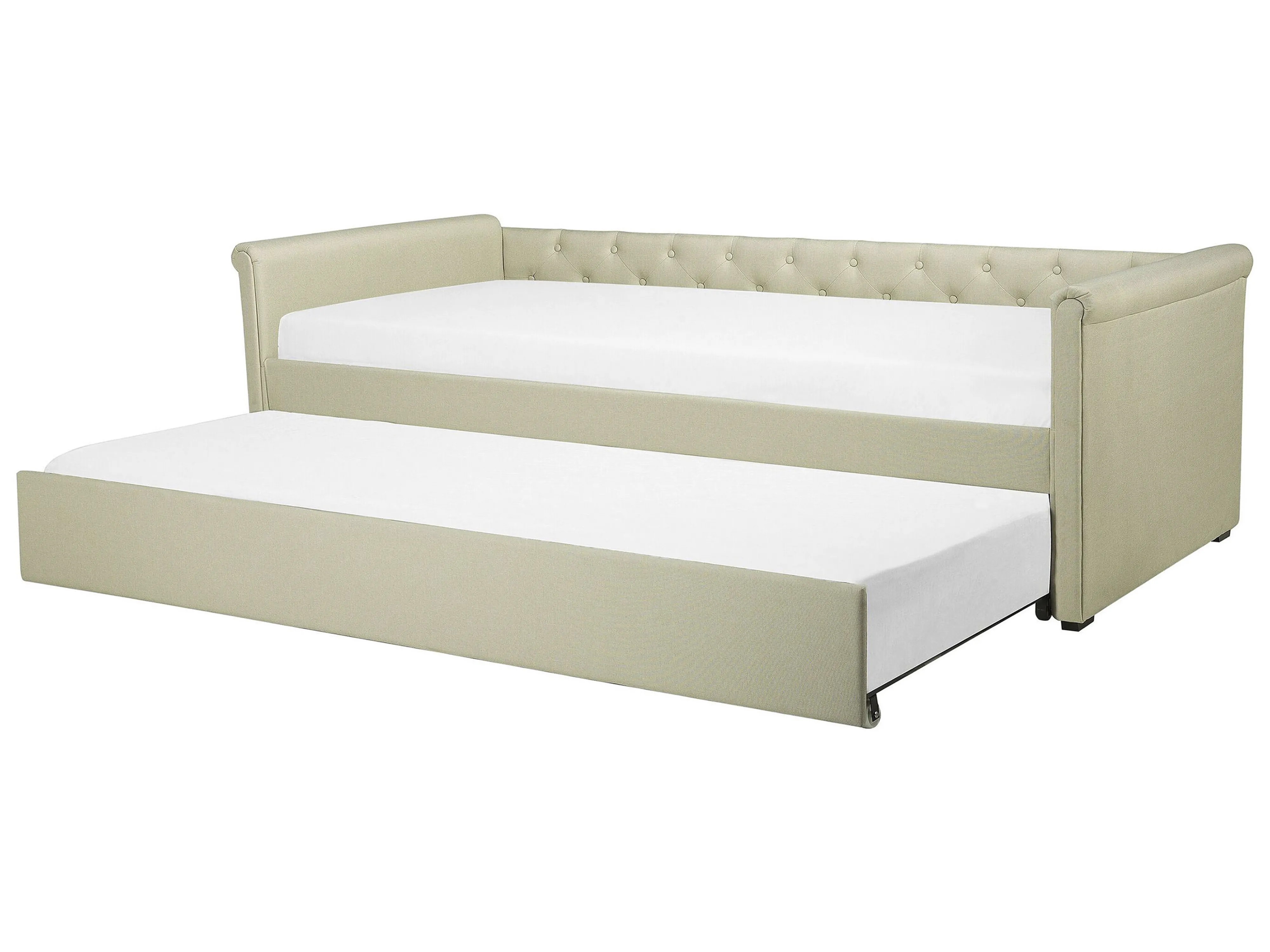 Onderschuifbed Stof LIBOURNE 80 x 200 cm Beige