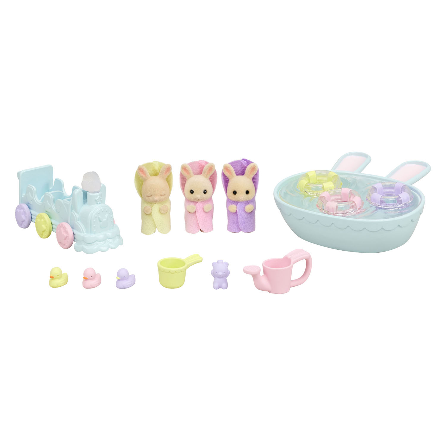 Sylvanian Families Drieling Baby konijn Badspeelset