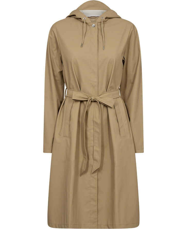 Rains A-Line Longer W Jacket W3 Sand