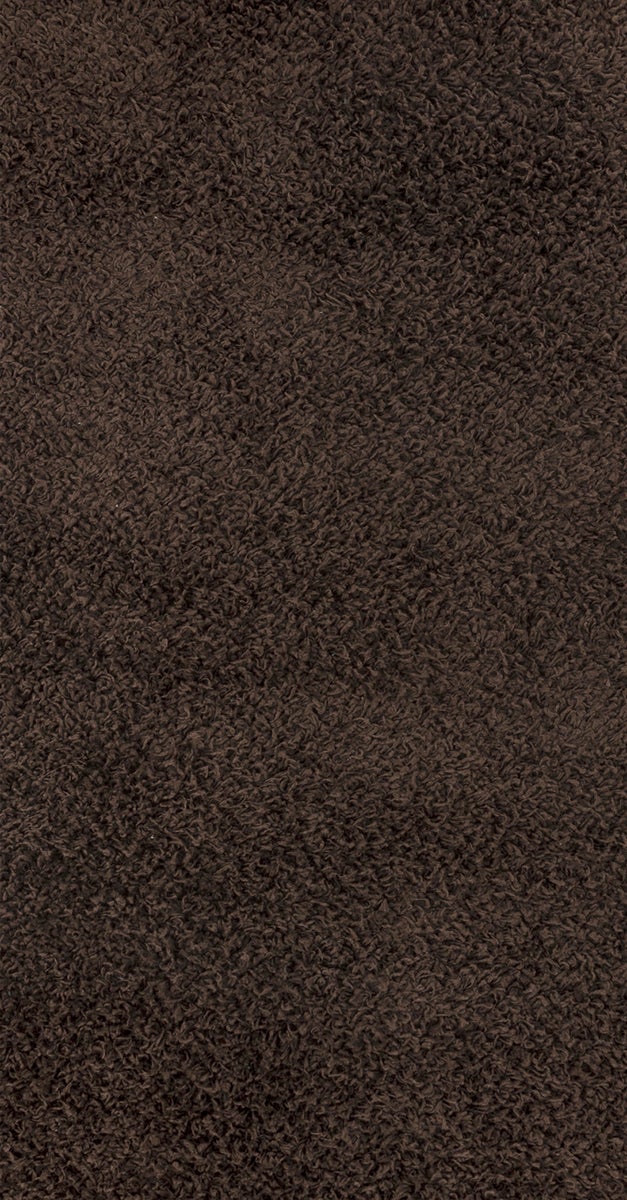 Modern hoogpolig shaggy vloerkleed, donkerbruin, 80x150 cm, LILLY