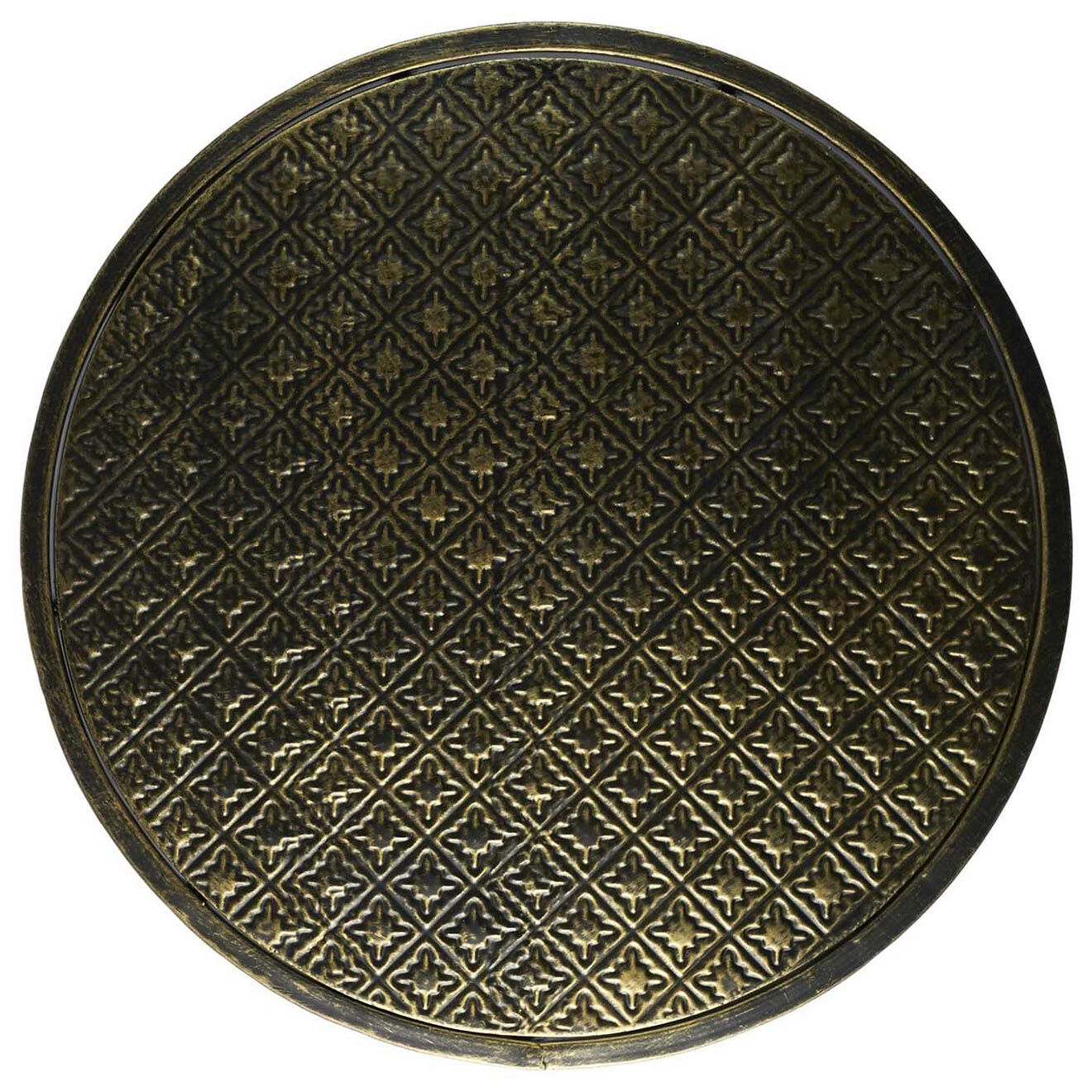 Home Deco Factory 2 Tables gigognes martelé Mirage noir/doré