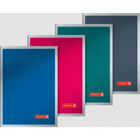 BRUNNEN Heft A6 liniert 40Bl Premium Metallic, sortiert: 1 Stück, 4-fach