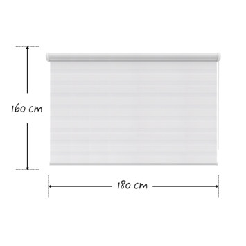 KARWEI duo rolgordijn lichtdoorlatend wit (kleurnr. 4500) 180x160 cm (bxh)