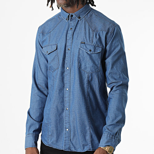 Chemise Jean Manches Longues W-324 Bleu Denim