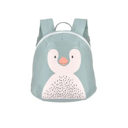 Lässig Kindergartenrucksack Tiny - Pinguin, Hellblau
