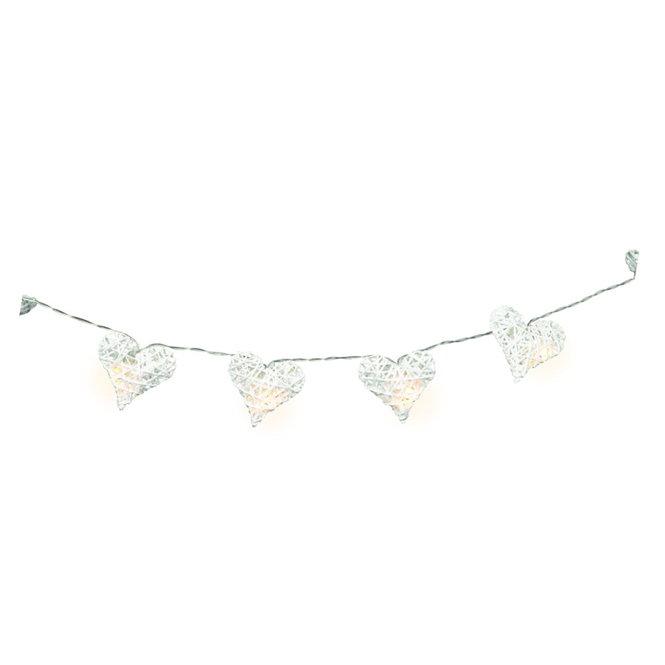 10er LED-Lichterkette - Herzen - ca. 160 cm