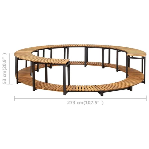 vidaXL Bassengkant 273x53 cm heltre akasie
