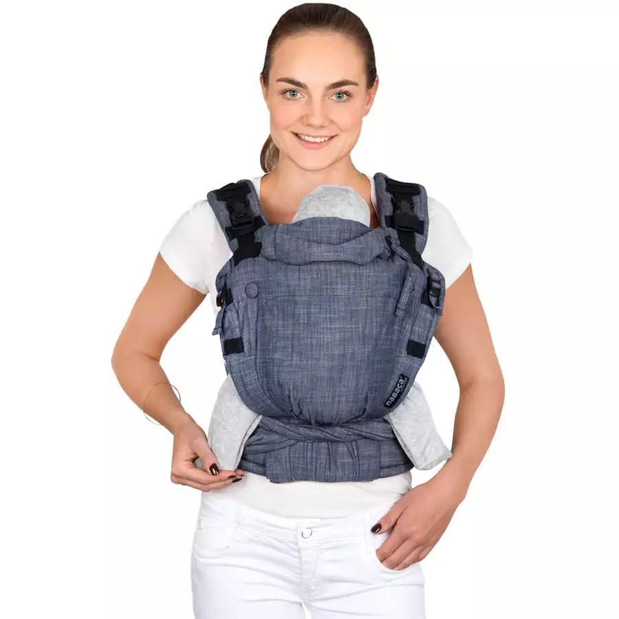 Hoppediz Babytrage Nabaca Basic-Set Regular Denim