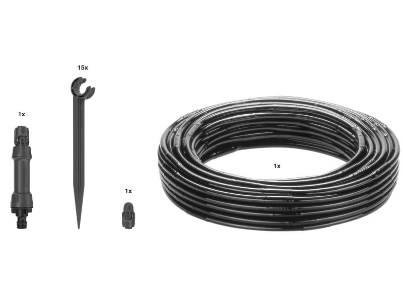 GARDENA Start-Set Tropfbewässerung Sträucher 25 m Micro-Dri Für eine zuverlässige Tropfbewässerung von Hecken und Büschen