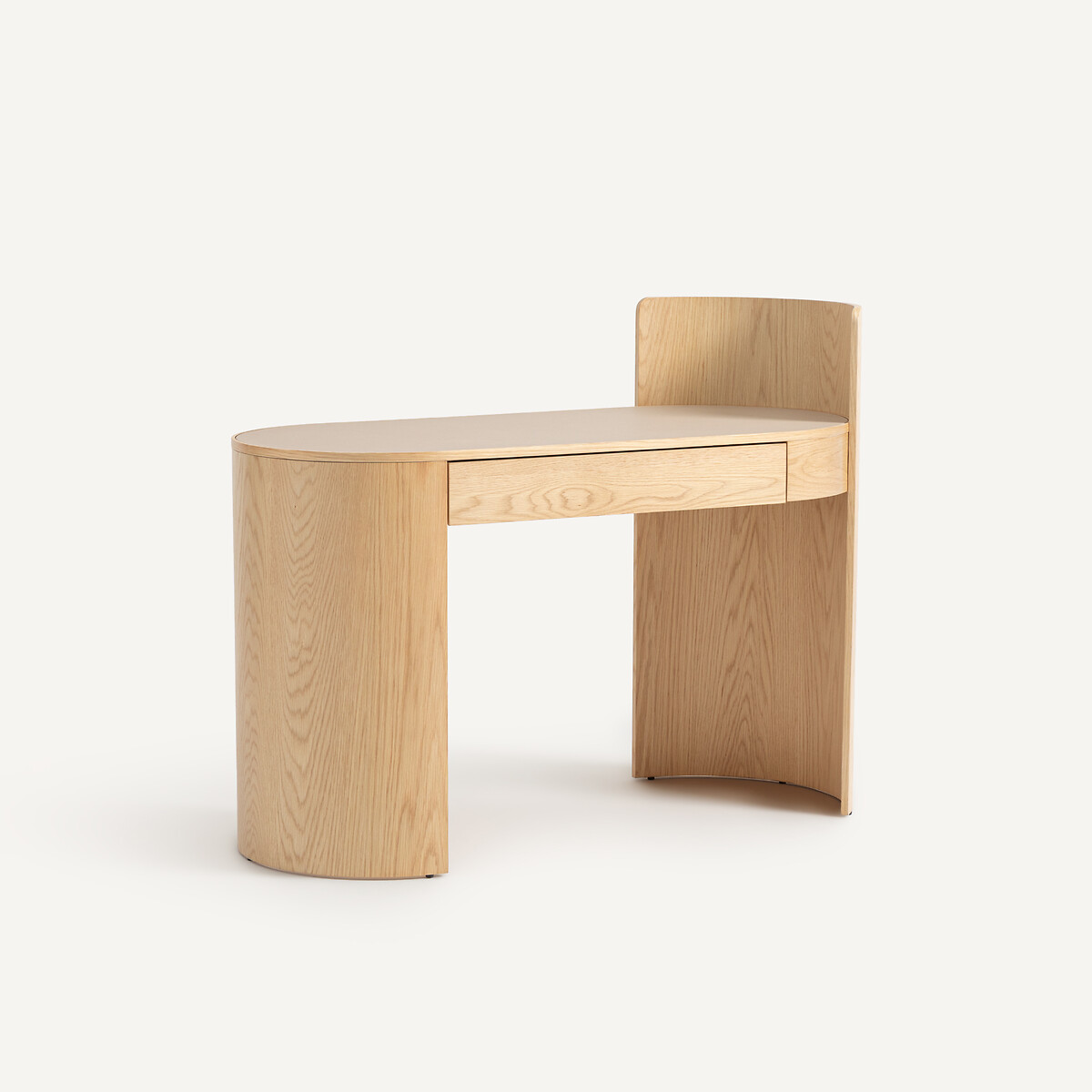 AM.PM<br>Mesa de madeira folheada a carvalho e couro, Abbas