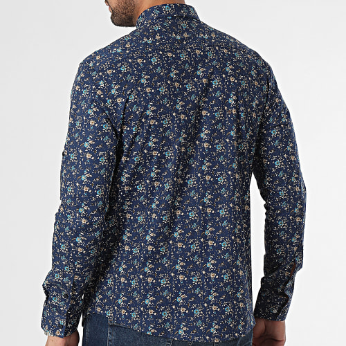Chemise Manches Longues Bleu Marine