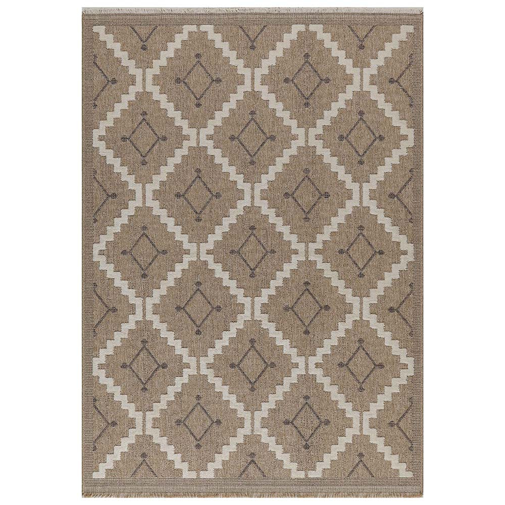 Tapis intérieur extérieur aspect jute marron tulum 9041 90 x 67 cm