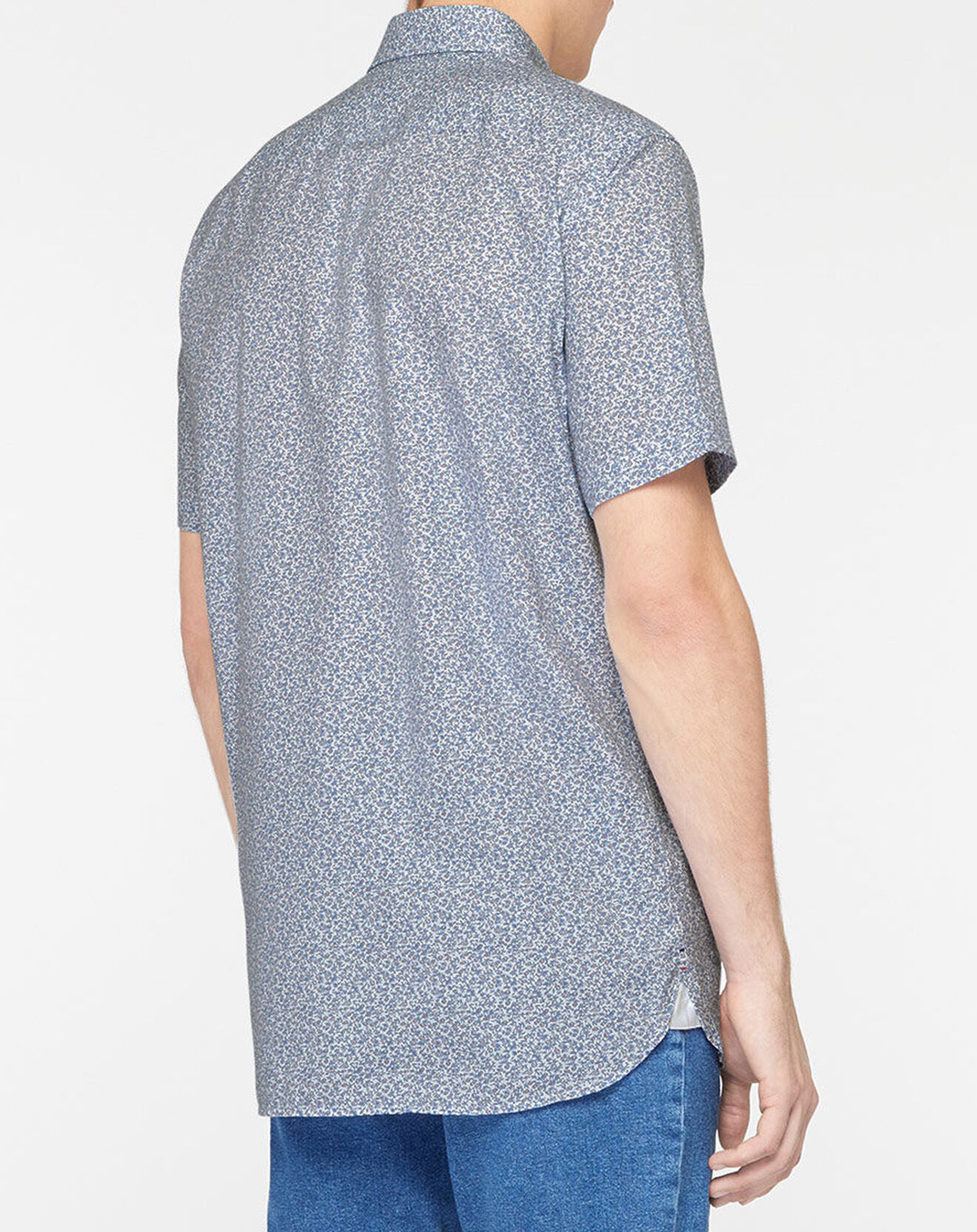 Tommy Hilfiger Chemise Regular Soft à fleurs  bleu/blanc