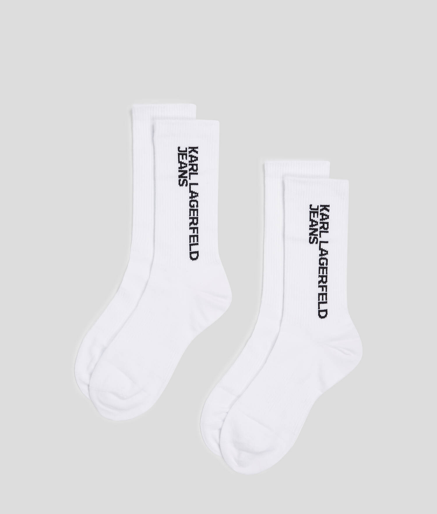 CHAUSSETTES À LOGO KLJ – LOT DE 2 PAIRES - Blanc/Noir
